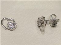 Earrings Duezeta Woman in White Gold OROBFDOPPIOCUORE2ZM10